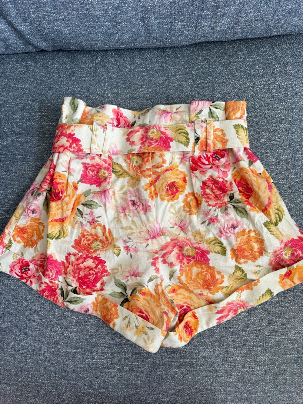 For Love And Lemons PEONY PLEATED LINEN SHORT, Sz M - Picture 15 of 16